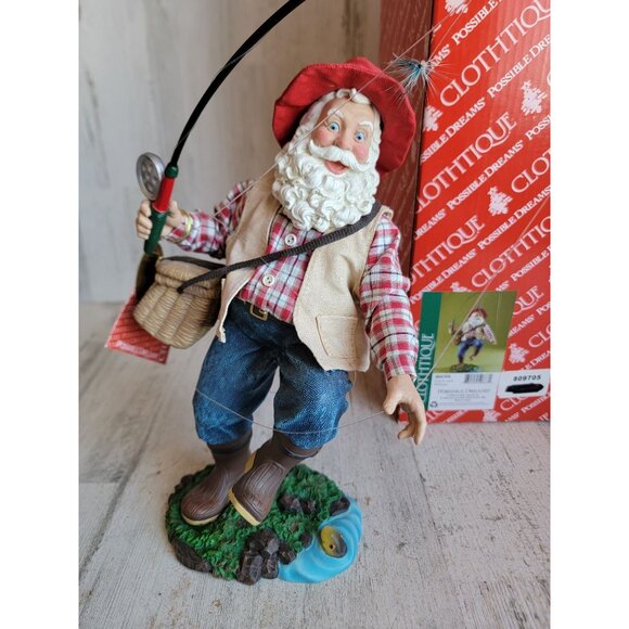 Clothtique catch release possible dream Santa Claus fishing fish Xmas - Picture 4 of 10